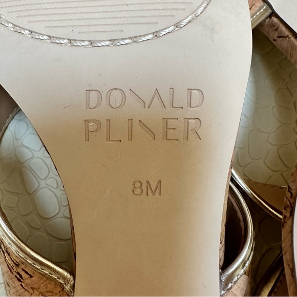 Donald J Pilner Cassia Natural Platino Cork Sandals Size 8 NWOT - Picture 5 of 8